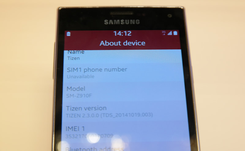 三星Z还活着运行Tizen 2.3！