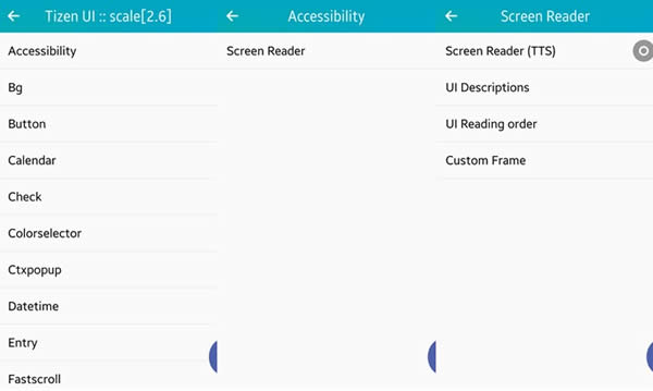 Tizen设备可访问性